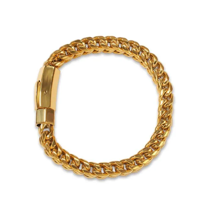 VVS Jewelry Bracelets 316L Stainless Steel Franco Chain Or Bracelet