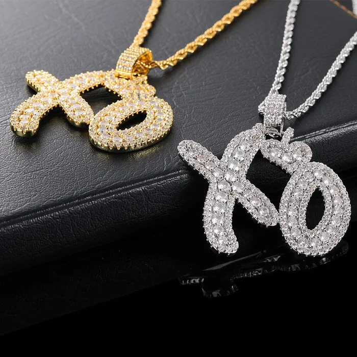 VVS Jewelry Necklaces VVS Jewelry XO Cuban Chain Pendant Necklace