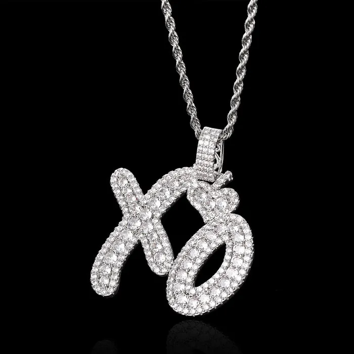 VVS Jewelry Necklaces VVS Jewelry XO Cuban Chain Pendant Necklace