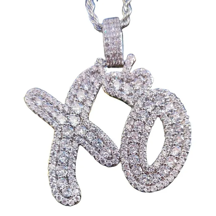 VVS Jewelry Necklaces VVS Jewelry XO Cuban Chain Pendant Necklace
