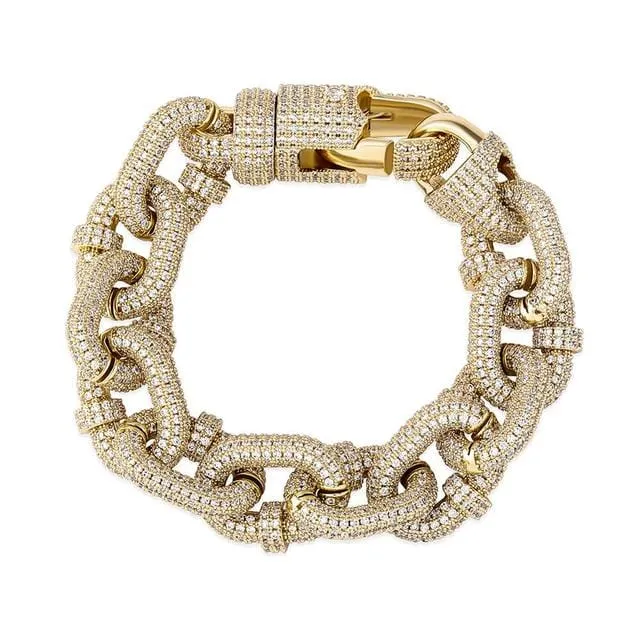 VVS Jewelry VVS Jewelry 17mm Thicc AF Micropave Miami Cuban Bracelet Bracelets
