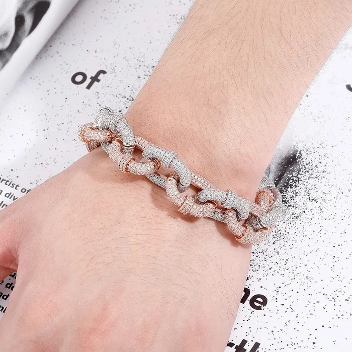 VVS Jewelry VVS Jewelry 17mm Thicc AF Micropave Miami Cuban Bracelet Bracelets