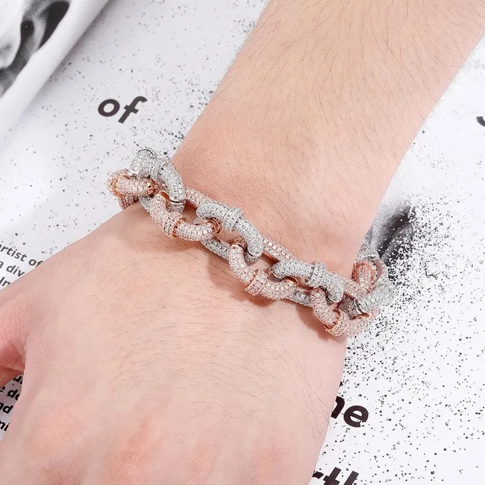 VVS Jewelry VVS Jewelry 17mm Thicc AF Micropave Miami Cuban Bracelet Bracelets