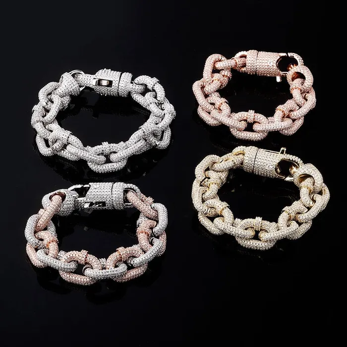 VVS Jewelry VVS Jewelry 17mm Thicc AF Micropave Miami Cuban Bracelet Bracelets