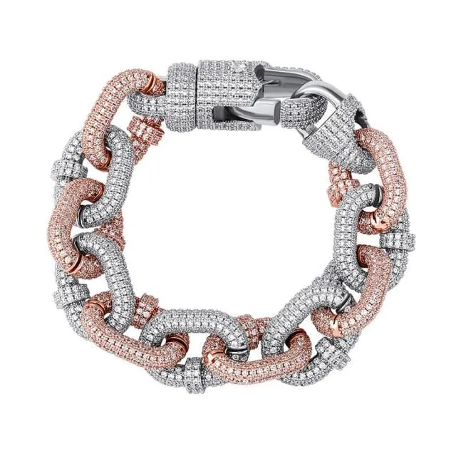 VVS Jewelry VVS Jewelry 17mm Thicc AF Micropave Miami Cuban Bracelet Bracelets