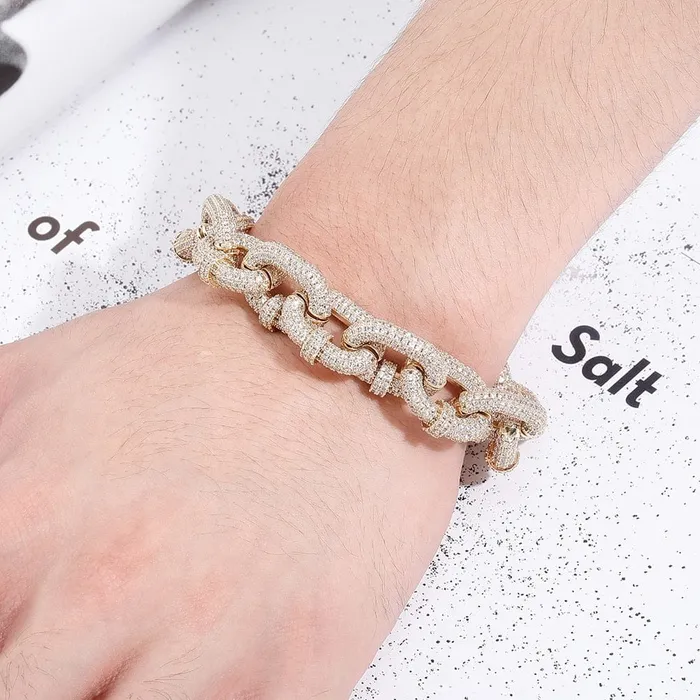 VVS Jewelry VVS Jewelry 17mm Thicc AF Micropave Miami Cuban Bracelet Bracelets