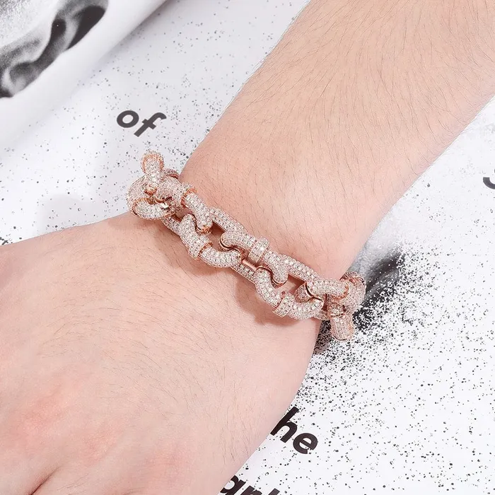 VVS Jewelry VVS Jewelry 17mm Thicc AF Micropave Miami Cuban Bracelet Bracelets