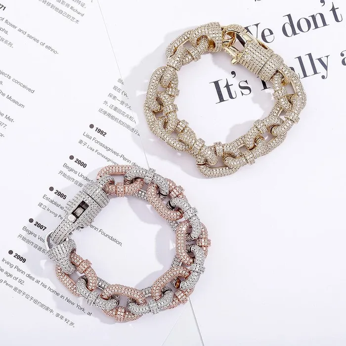 VVS Jewelry VVS Jewelry 17mm Thicc AF Micropave Miami Cuban Bracelet Bracelets