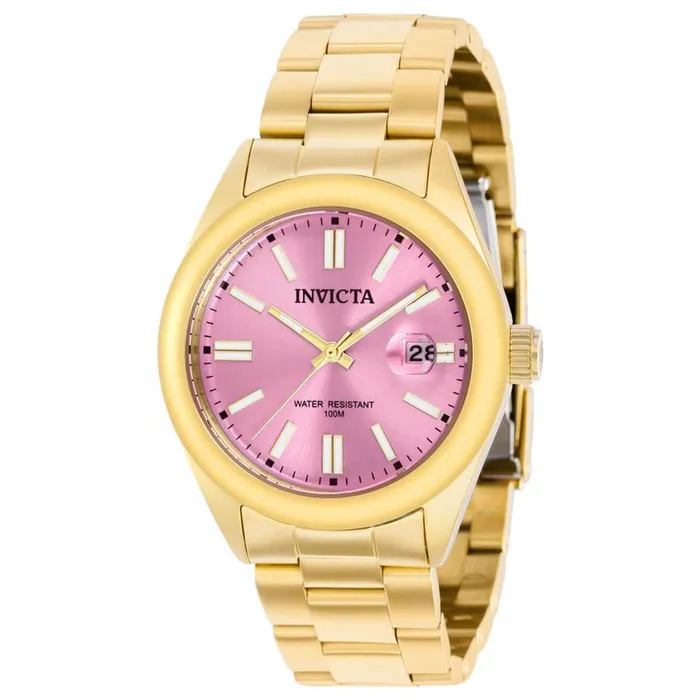 Watches Invicta Womens Watch Pro Diver Zager Exclusive Yellow Gold Case Pink Dial 38486 Invicta