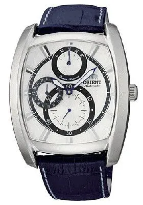 Watches Orient Orient Mens Automatic Power Reserve Leather Strap Watch CEZAD003W
