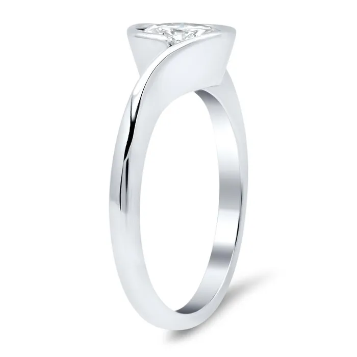 Wrapped Bezel Solitaire Engagement Ring deBebians Rings