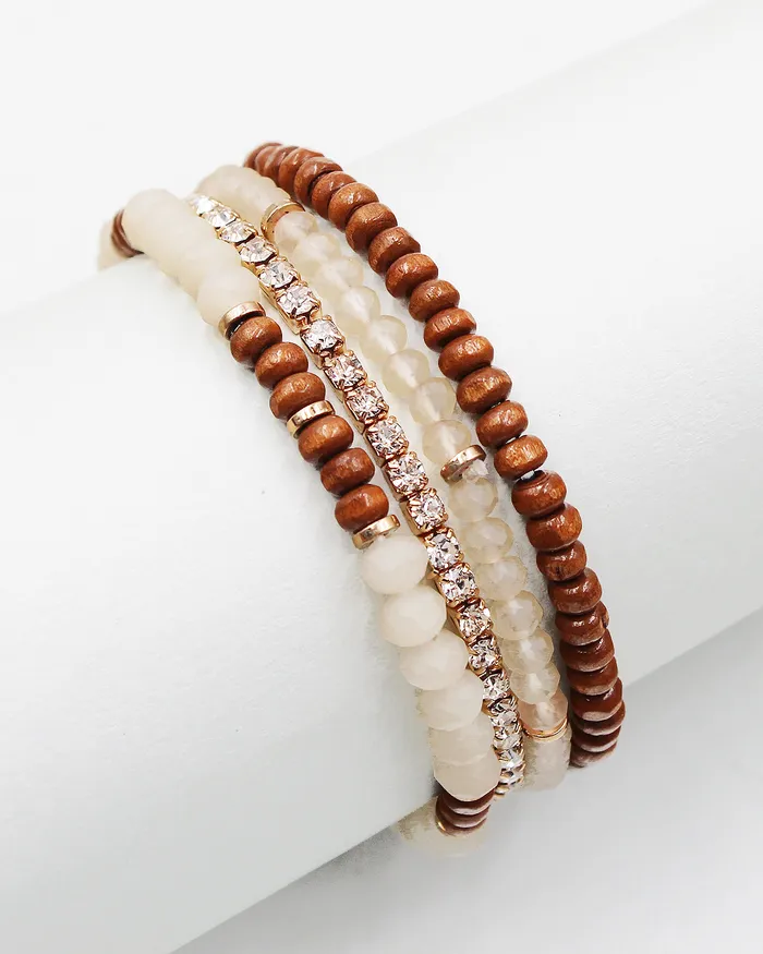 06012023 Bracelets Mixed Bead Stretch Multiple Layered Bracelet