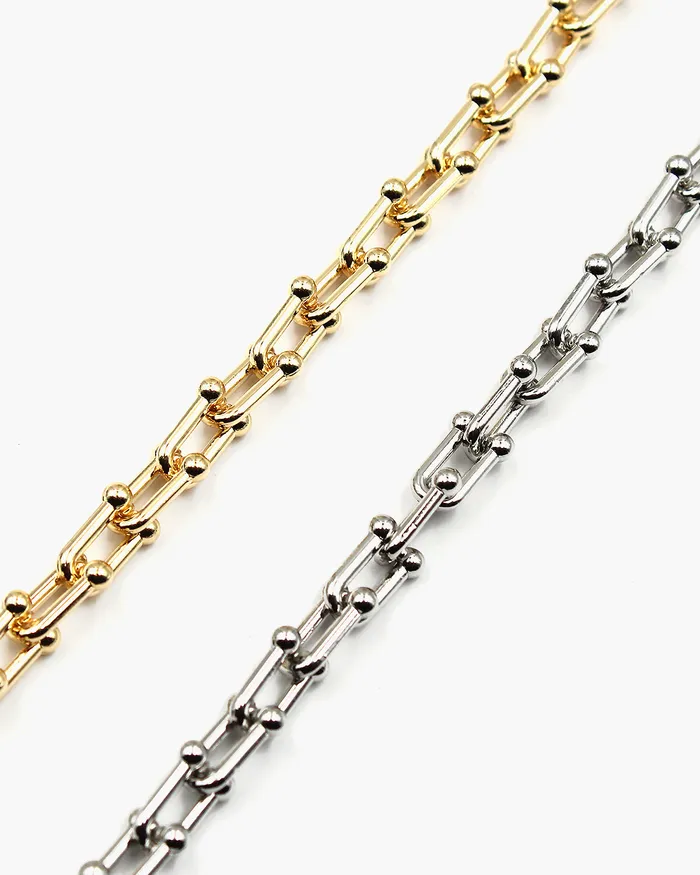 08172023 Bracelets U Shaped Metal Link Bracelet