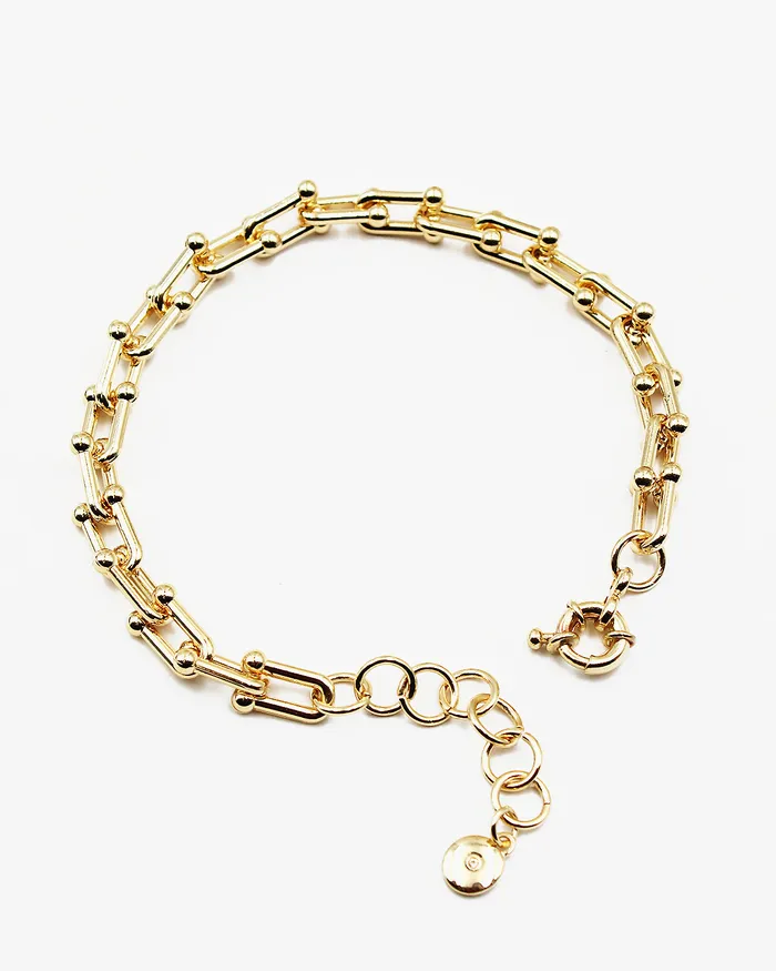 08172023 Bracelets U Shaped Metal Link Bracelet