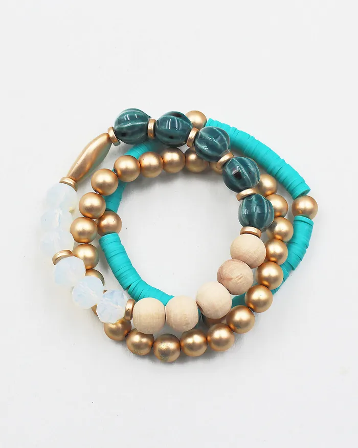 082922 Mixed Bead Bracelet Set Bracelets