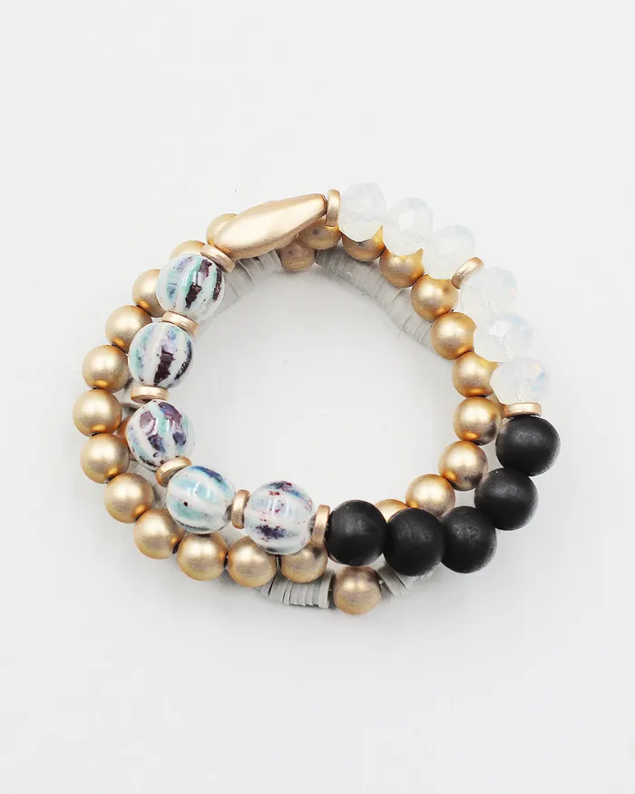 082922 Mixed Bead Bracelet Set Bracelets