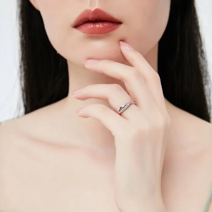 3Stone Infinity 3ct Cushion CZ Ring Set in Sterling Silver BERRICLE Rings