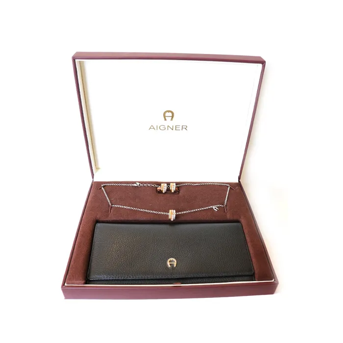 Aigner Aigner Set Wallet with Necklace Earring Necklaces