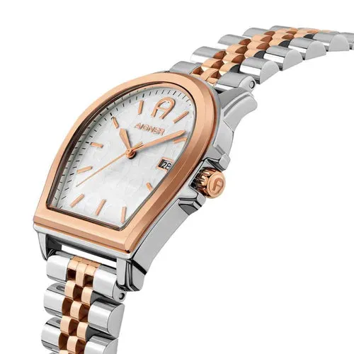 Aigner Earrings Aigner Verona His Her Stainless Steel Rose Gold Pair Watch Set