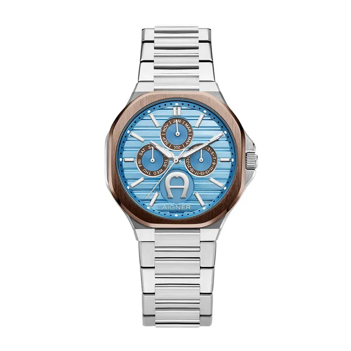 Aigner Watches Aigner Fermo Gents Light Blue Dial Stainless Steel Watch