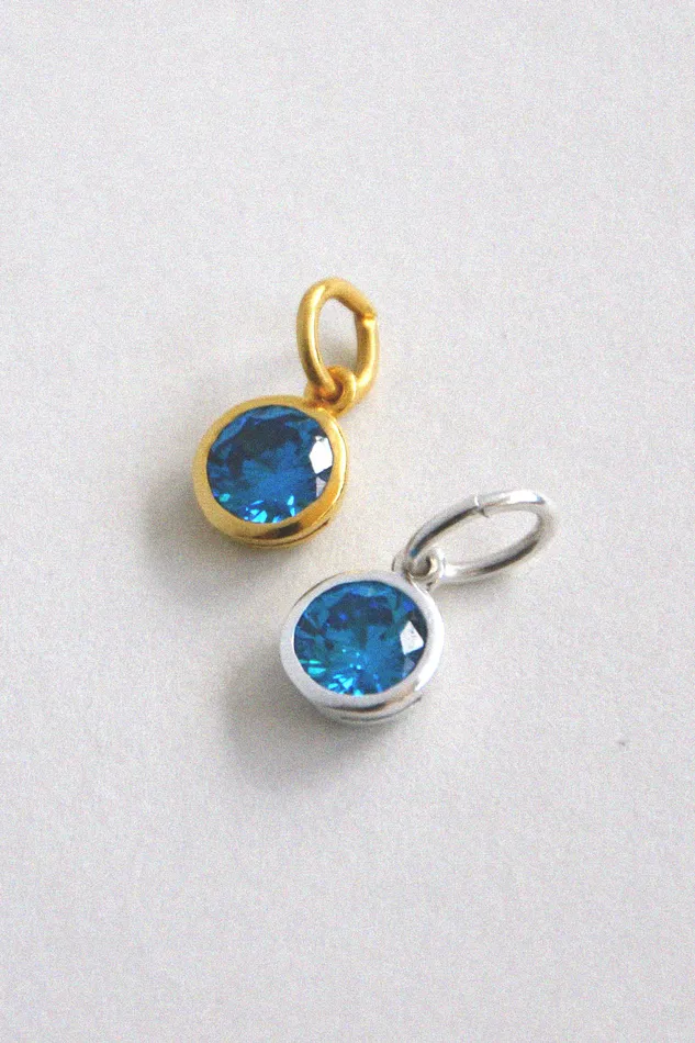 Air Anchor Rings Little Reminder Sterling Silver Birth Month Crystals