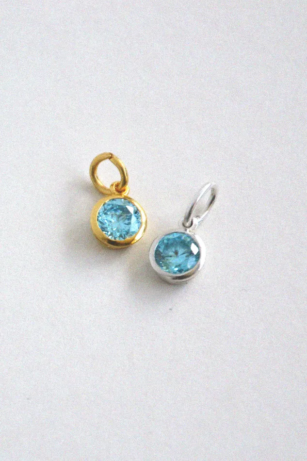 Air Anchor Rings Little Reminder Sterling Silver Birth Month Crystals