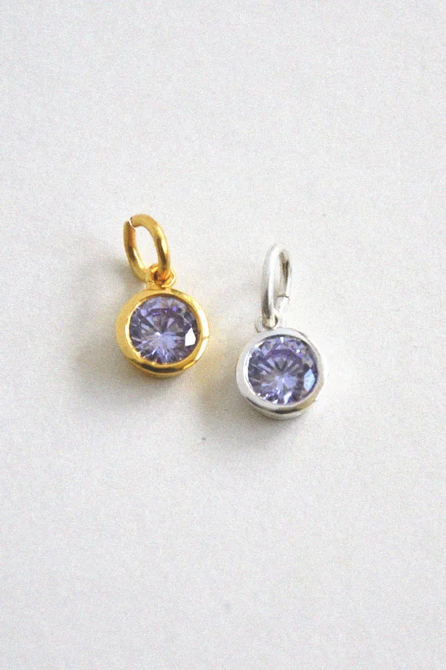 Air Anchor Rings Little Reminder Sterling Silver Birth Month Crystals