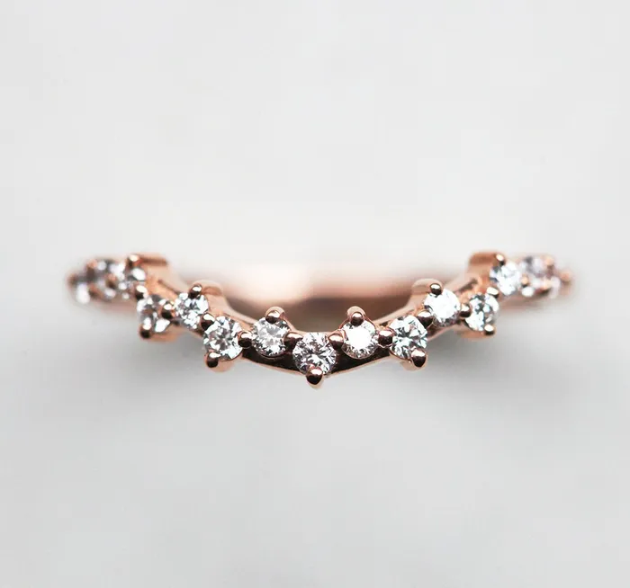 Alva Sapphire Diamond Ring Set Or Diamond Band Capucinne Rings