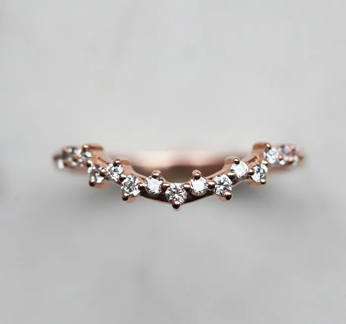 Alva Sapphire Diamond Ring Set Or Diamond Band Capucinne Rings