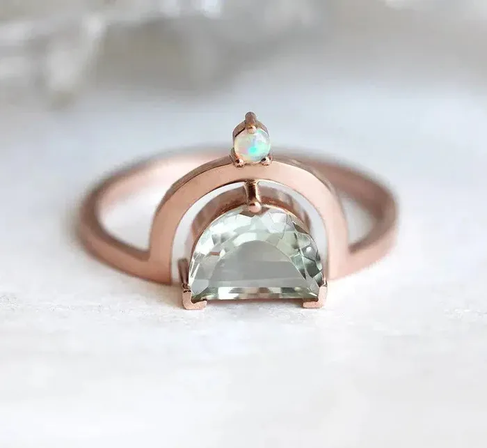 Amethyst Ring Opal Ring Capucinne Rings
