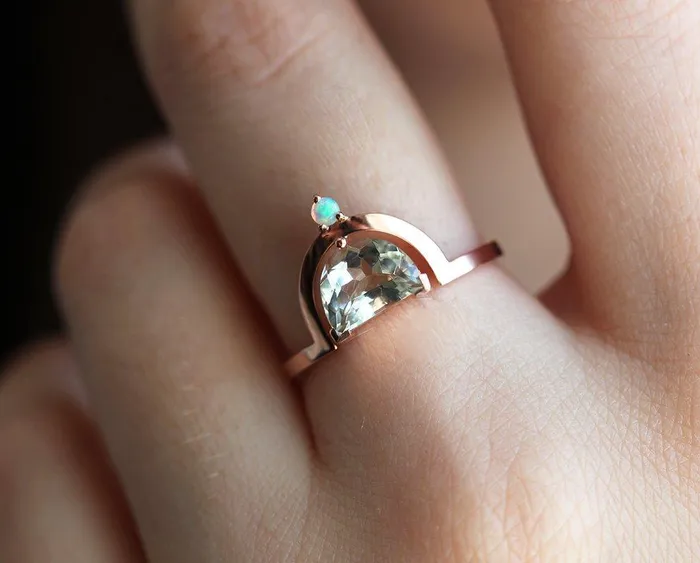 Amethyst Ring Opal Ring Capucinne Rings