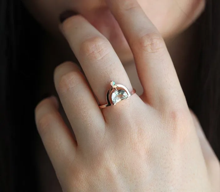Amethyst Ring Opal Ring Capucinne Rings