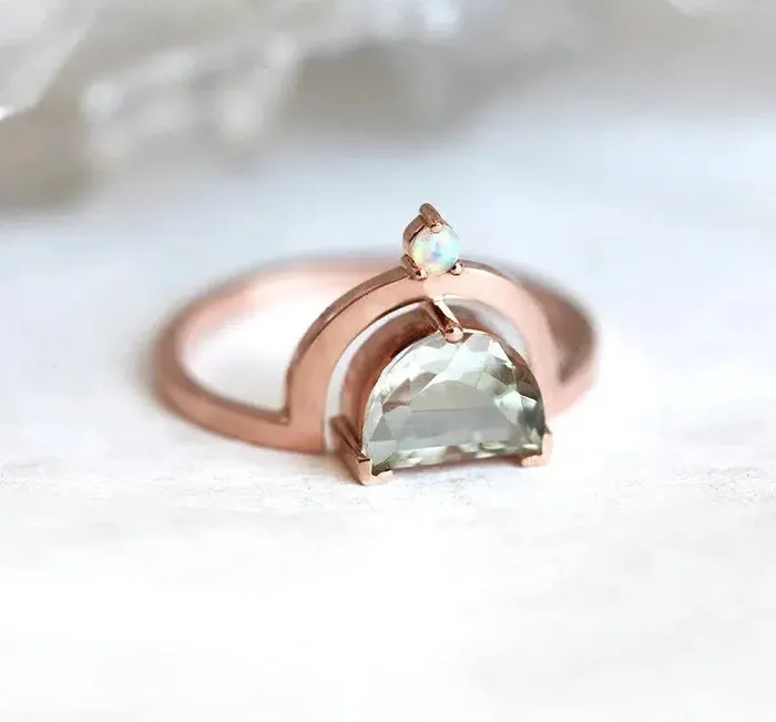 Amethyst Ring Opal Ring Capucinne Rings