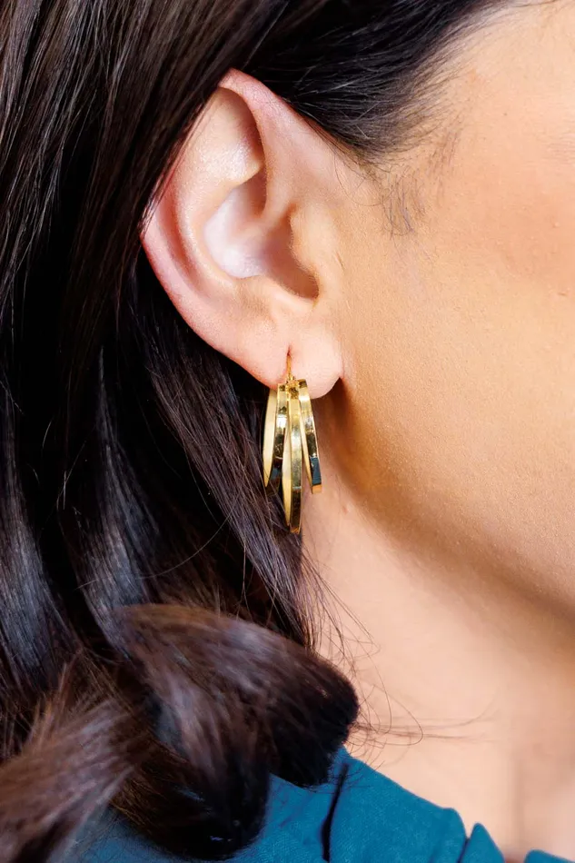 Ave Shops Earrings Get In Line Hoop Earrings
