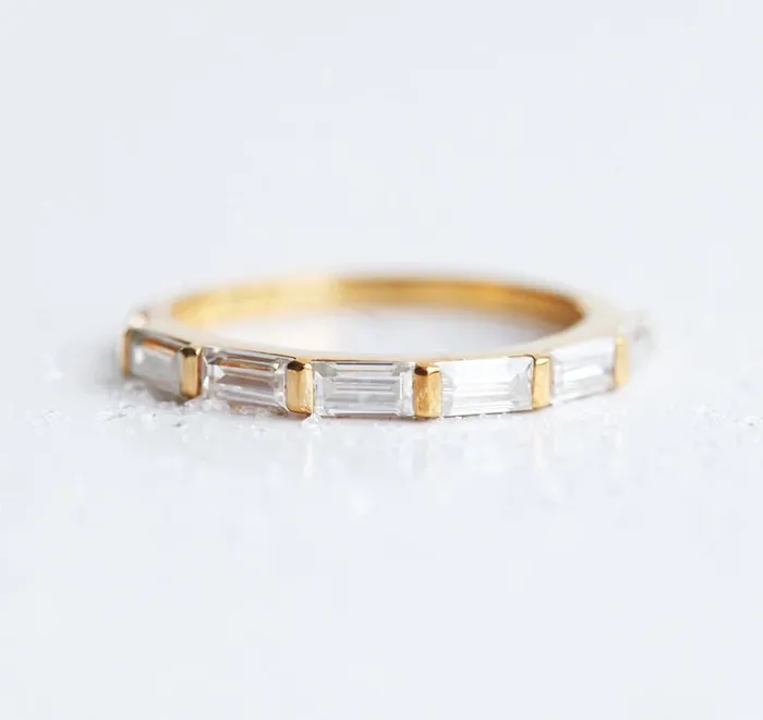 Baguette Diamond Wedding Band Baguette Diamond Ring Capucinne Rings