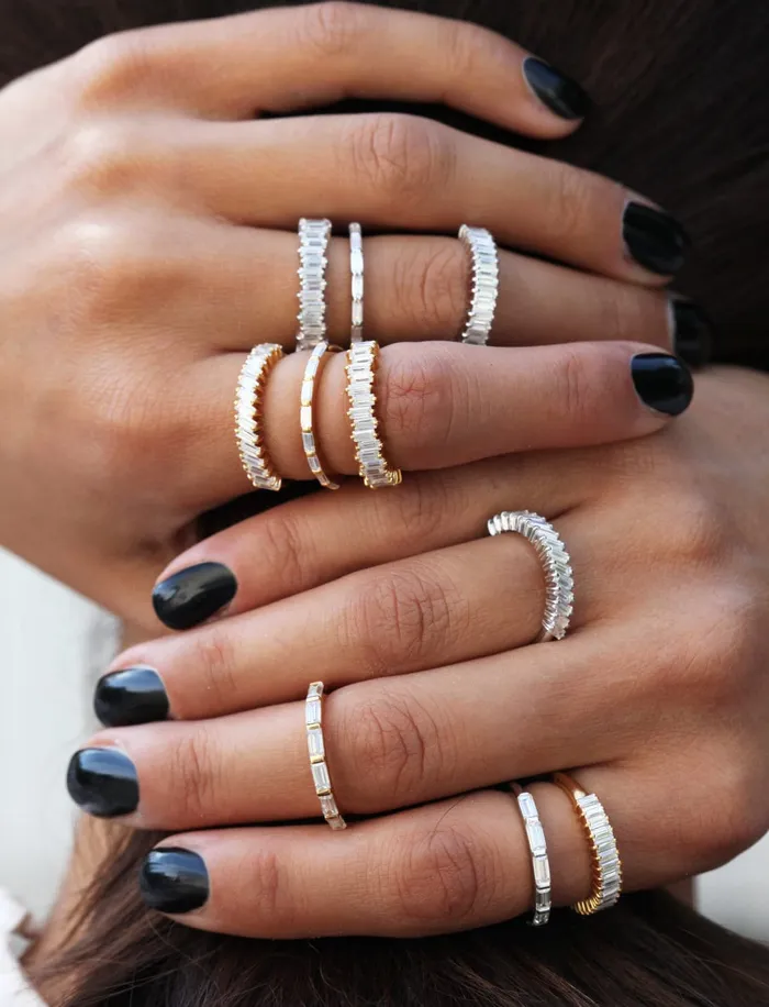 Baguette Diamond Wedding Band Baguette Diamond Ring Capucinne Rings
