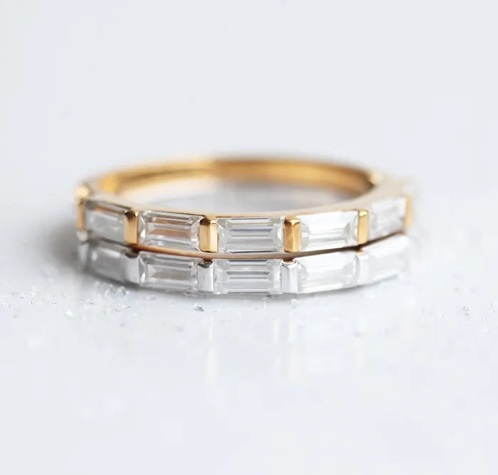 Baguette Diamond Wedding Band Baguette Diamond Ring Capucinne Rings