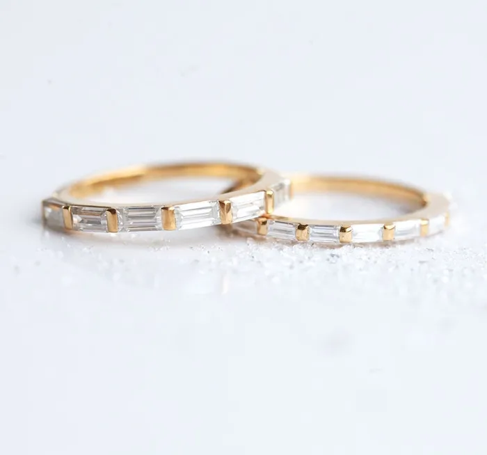 Baguette Diamond Wedding Band Baguette Diamond Ring Capucinne Rings