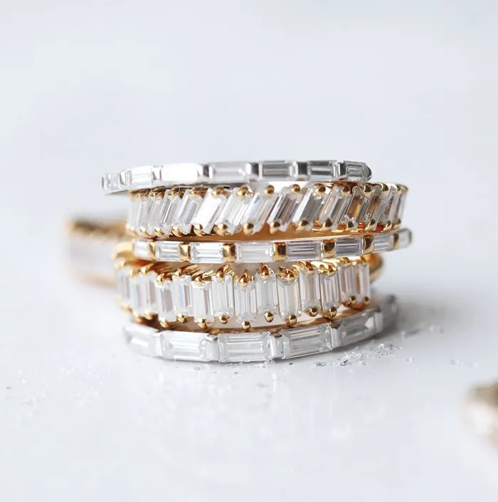 Baguette Diamond Wedding Band Baguette Diamond Ring Capucinne Rings