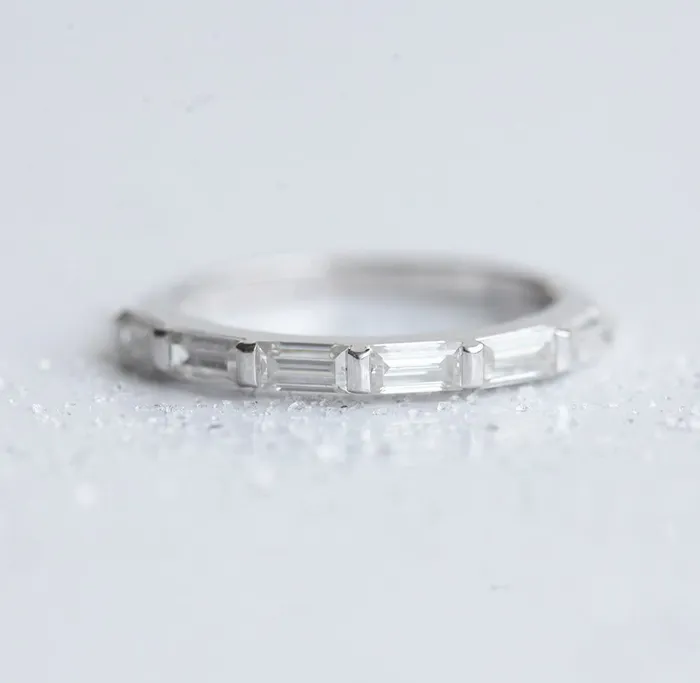 Baguette Diamond Wedding Band Baguette Diamond Ring Capucinne Rings