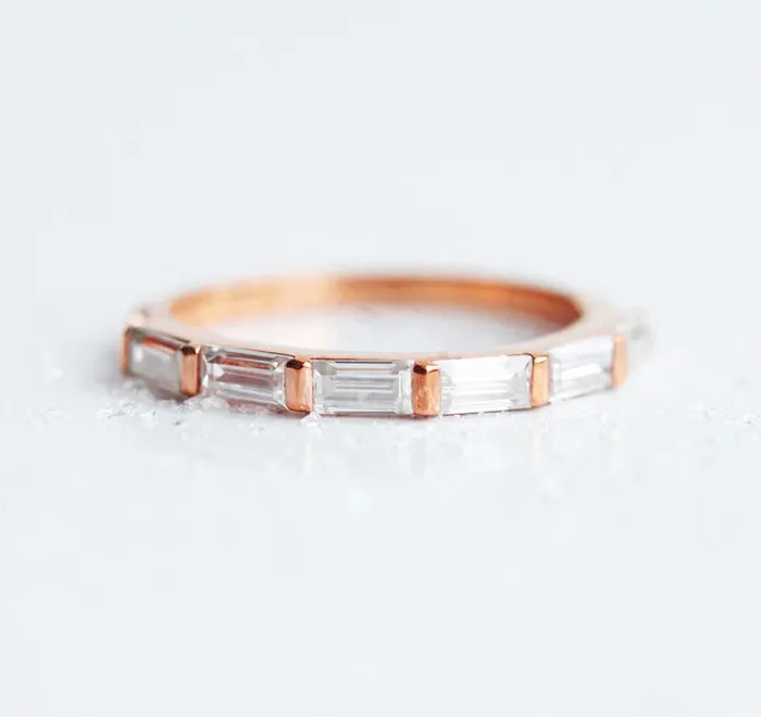 Baguette Diamond Wedding Band Baguette Diamond Ring Capucinne Rings