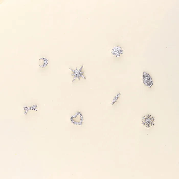 Bar CZ Stud Earrings in Sterling Silver BERRICLE Earrings