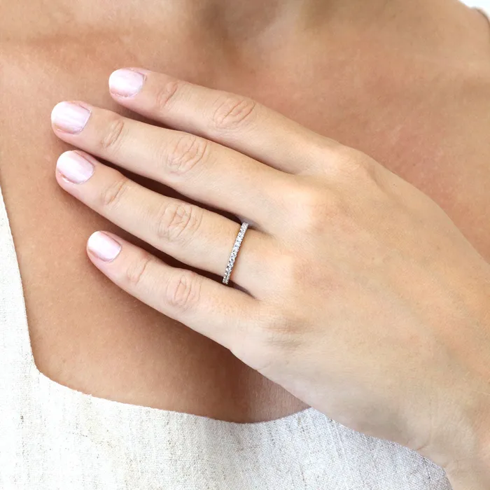 BERRICLE CZ Eternity Ring in Sterling Silver Rings