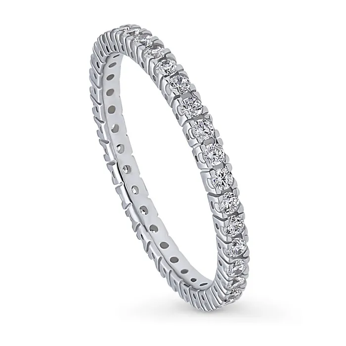 BERRICLE CZ Eternity Ring in Sterling Silver Rings