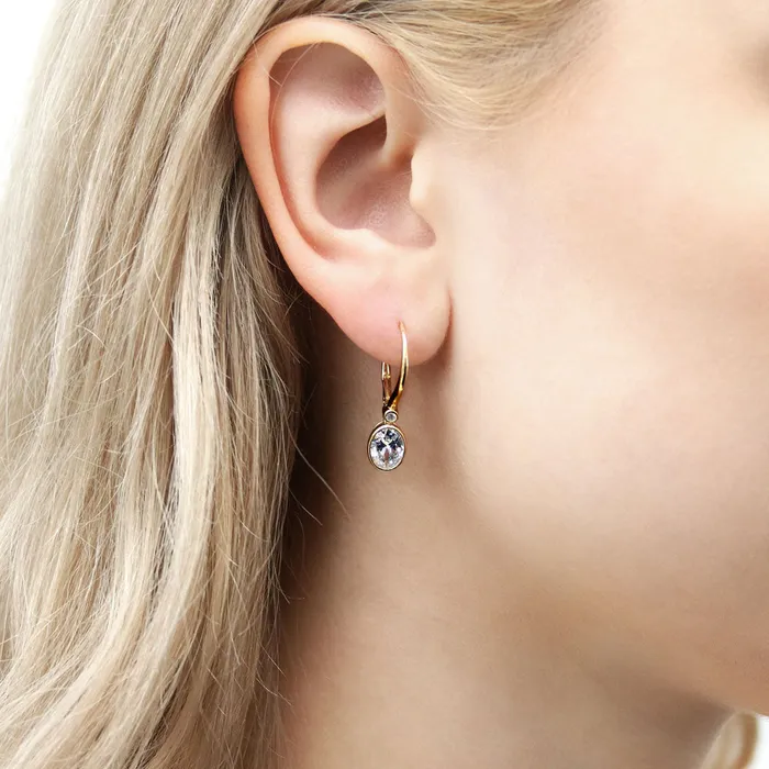 BERRICLE CZ Leverback Earrings in Sterling Silver Earrings
