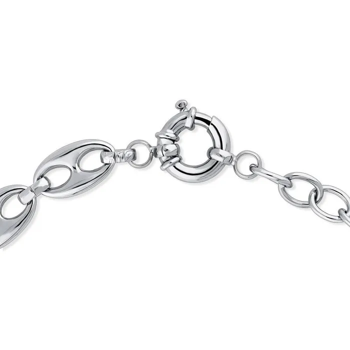 BERRICLE Necklaces Link Chain Necklace in SilverTone 12mm
