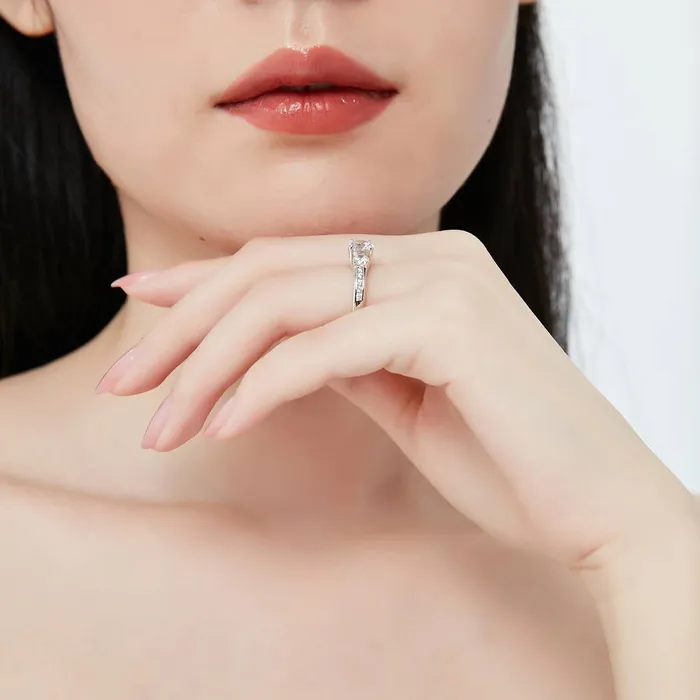 BERRICLE Rings 3Stone 1ct CZ Ring Set in Sterling Silver
