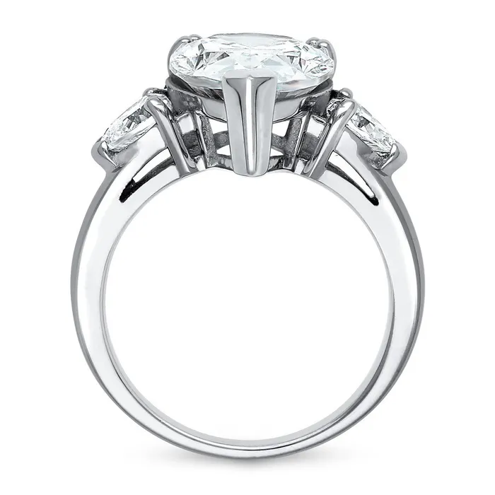 BERRICLE Rings 3Stone 57ct Pear CZ Ring in Sterling Silver