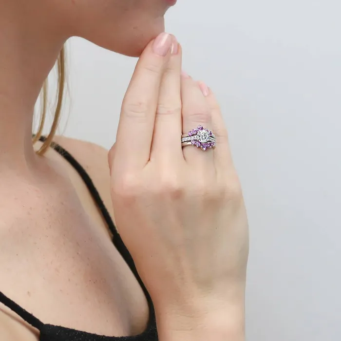 BERRICLE Rings 5Stone Solitaire 125ct CZ Ring Set in Sterling Silver