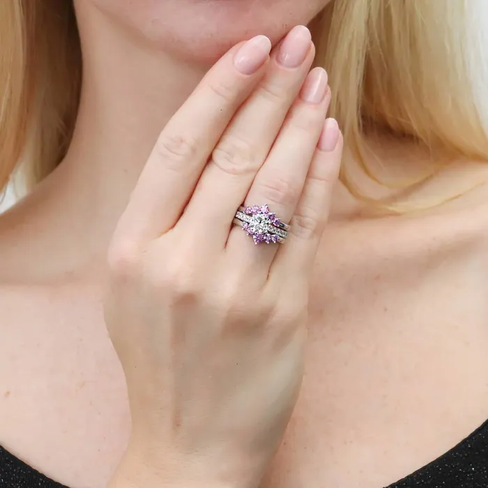 BERRICLE Rings 5Stone Solitaire 125ct CZ Ring Set in Sterling Silver